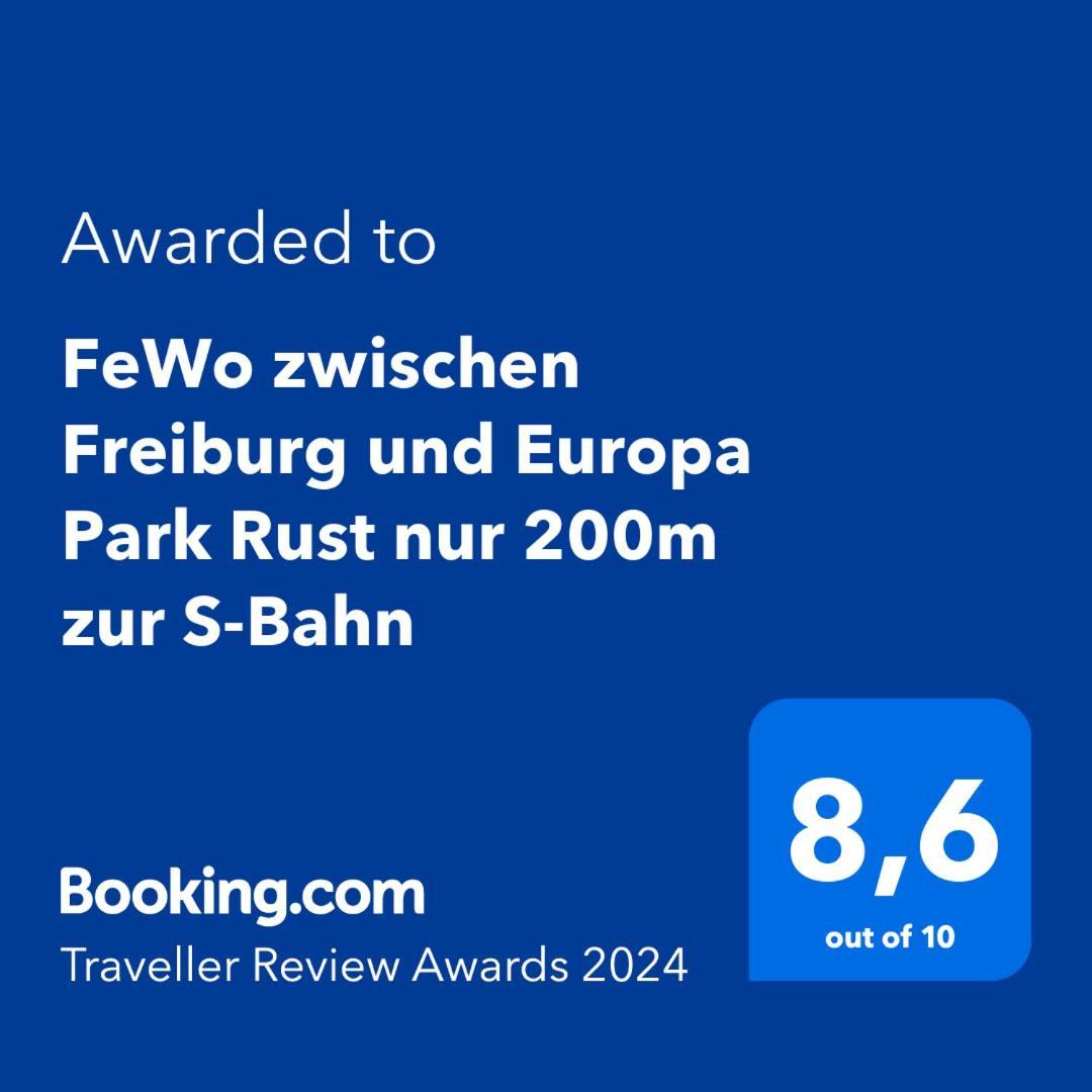 Fewo Zwischen Freiburg Und Europa Park Rust Nur 200M Zur S-Bahn Bahlingen  Exterior foto